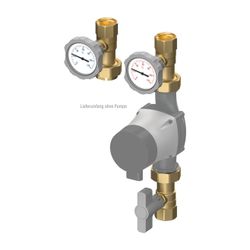 Flamco Pumpenabsperr- und Rücklaufset C + R 1", Schwerkraftbremse im Rücklauf... FLAMCO-M61127.1 4016715013552 (Abb. 1)