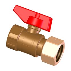 Flamco Kugelhahn 3/4" Innengewinde x Überwurfmutter 3/4" Innengewinde, rot, Messing... FLAMCO-ME-61801.22 4016715131621 (Abb. 1)