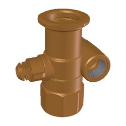 Flamco Dreiwegekugelhahn 1" Innengewinde x Flansch 44,5 und Abg. 3/4" Außengewinde... FLAMCO-ME-61887.421 4016715115720 (Abb. 1)