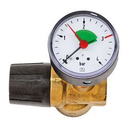 Flamco Manometer SP 4 bar, 50mm, 1/4" hinterer Anschluss, zentrisch... FLAMCO-ME-69021.1 4016715116369 (Abb. 1)