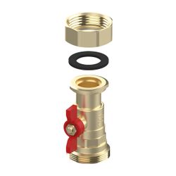 Flamco Pumpenkugelhahn 1 1/2" Außengewinde, komplett mit Überwurfmutter und Dichtung... FLAMCO-ME-61855.4 4016715021809 (Abb. 1)