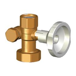 Flamco Dreiwegekugelhahn 1" Innengewinde, Abgang links 3/4", für Rücklauf ungemisch... FLAMCO-ME-61887.46 4016715020857 (Abb. 1)