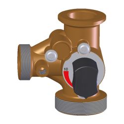 Flamco T-Mischer mit Bypass 1 1/2" Außengewinde, 1" Außengewinde, rechte Ausführung... FLAMCO-ME-66625.3 4016715021892 (Abb. 1)