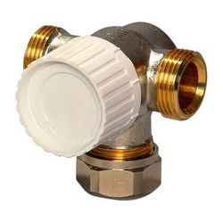 Flamco Dreiwege-Thermostatventilunterteile, DN 15 Voreinstellung, Anbindung rechts kug... FLAMCO-M1237421 4018919003858 (Abb. 1)
