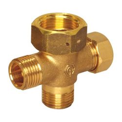 Flamco 3-fach Verteiler DN 15 Überwurfmutter G 1" - 5 x G 1/2" Außengewinde... FLAMCO-M1390410 4018919018012 (Abb. 1)
