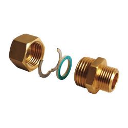 Flamco Verschraubungsset, flachdichtend für Wellrohr DN 40, 1 1/2" Innengewinde... FLAMCO-M46110 4016715004680 (Abb. 1)