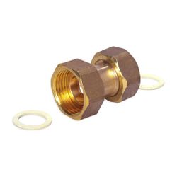 Flamco 681.3 DN 15 Anschlußstück Ms-Roh G 3/4" x G 3/4", mit Plombiermöglichkeit... FLAMCO-M1270080 4018919076241 (Abb. 1)
