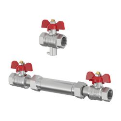 Flamco Erstausrüsterbausatz Kugelhahn DN 25 universal, Zählerersatzstück 130mm... FLAMCO-M1278621 4018919069878 (Abb. 1)