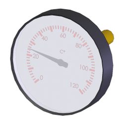 Flamco Thermometer zentrisch, NG 63, 0-120 Grad C, Rot... FLAMCO-ME-58071.504 4016715021700 (Abb. 1)