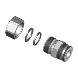 Flamco Wellrohr-Set Thermenanschluss Aufputz Wellrohr DN 16, Fixlock 3/4" Außengewi... FLAMCO-MB-46123TAG 4016715130563 (Abb. 1)