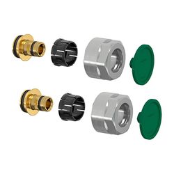 Flamco Klemmverschraubung-Set F3 14x2mm x G 3/4" Innengewinde Eurokonus Messing vernicke... FLAMCO-F11461 4013852236189 (Abb. 1)