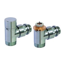 Flamco Design Thermostat-Ventil-Set Eck D3804 G 1/2" Außengewinde x G 3/4" Außengewind... FLAMCO-C3804324 3430650261587 (Abb. 1)