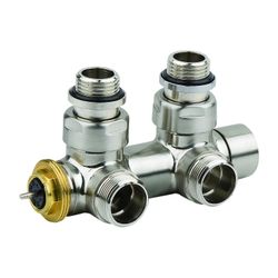 Flamco Design Ventilhahnblock Eck 738S G 1/2" Außengewinde x G 3/4" Außengewinde Euroko... FLAMCO-C738035 3430650448308 (Abb. 1)