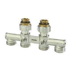 Flamco 4-fach-Hahnblock D1 Durchgang G 3/4" Innengewinde x G 3/4" Außengewinde Messing v... FLAMCO-F10058 4013852237810 (Abb. 1)