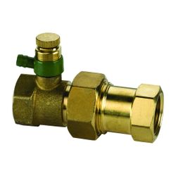 Flamco Ex-Kupplung B mit Entleerung DN 20 G 3/4" Innengewinde x G 3/4" Innengewinde, Mes... FLAMCO-F10306 4013852203433 (Abb. 1)