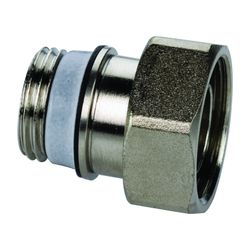 Flamco Verschraubung G 1/2" Außengewinde x G 3/4" Innengewinde Eurokonus Messing vernick... FLAMCO-F10318 4013852203563 (Abb. 1)
