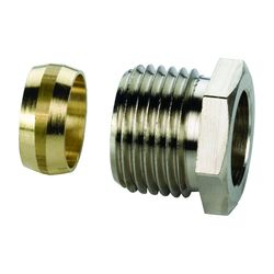 Flamco Klemmringverschraubung G 1/2" Außengewinde x 12mm Messing vernickelt... FLAMCO-F10353 4013852203853 (Abb. 1)