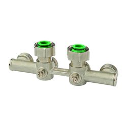 Flamco 4-fach-Hahnblock E2 Eck G 3/4" Innengewinde x G 3/4" Außengewinde Messing vernick... FLAMCO-F10449 4013852263864 (Abb. 1)