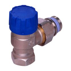 Flamco Thermostatventil Eck DN 15 erweiterter Kv, Rp 1/2" x G 1/2" Außengewinde, M30x1,5... FLAMCO-F34022 4013852270466 (Abb. 1)