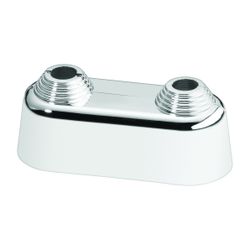Flamco Design Doppelrosette hoch 10-22mm x Achsabstand 50mm Kunststoff, verchromt... FLAMCO-F44224 4013852245303 (Abb. 1)