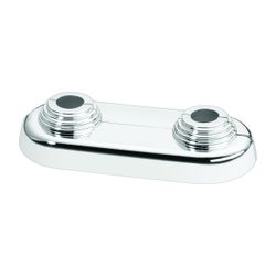Flamco Design Doppelrosette flach 10-22mm x Achsabstand 50mm Kunststoff, verchromt... FLAMCO-F44234 4013852245310 (Abb. 1)