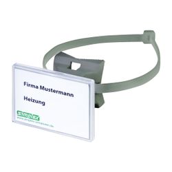 Flamco Schilderhalter QUICK 70x50,8mm für Rohre bis D200mm, Kunststoff, Grau... FLAMCO-F55022 4013852245877 (Abb. 1)