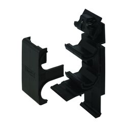 Flamco Befestigungsschelle für Sockelleisten/Kabelkanäle Kunststoff schwarz für Rohre bi... FLAMCO-F72050 4013852222175 (Abb. 1)