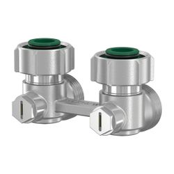 Flamco Exclusiv Eck Hahnblock E2/50 G 3/4" Innengewinde x G 3/4" Außengewinde Messing ve... FLAMCO-F10016 4013852200463 (Abb. 1)