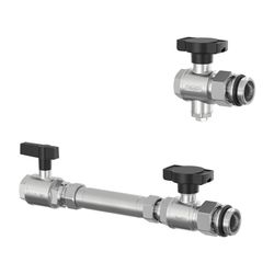 Flamco WM-Zähler-Anbauset Universal waagrecht DN 20 G 3/4" Innengewinde x G 1" Außengewi... FLAMCO-F14030 4013852213913 (Abb. 1)