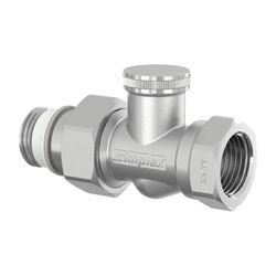 Flamco Rücklaufverschraubung Durchgang Typ N G 3/8" Außengewinde x Rp 3/8" Messing verni... FLAMCO-F10376 4013852204089 (Abb. 1)