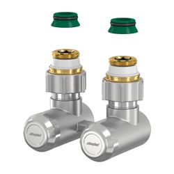 Flamco Multigrip Hahnblock Eck EV G 3/4" Innengewinde x 15 Messing vernickelt mit Nippel... FLAMCO-F13424 4013852234284 (Abb. 1)