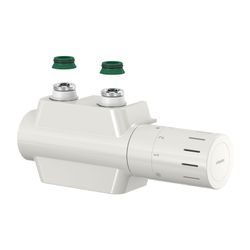Flamco Ventilhahnblock Variodesign Einrohr mit Thermostatkopf TC-D1 und Blende, Weiß... FLAMCO-F12165 4013852270008 (Abb. 1)