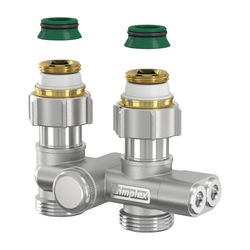 Flamco Einrohr-Umlenkstück Durchgang mit Absperrung G 3/4" Innengewinde x G 3/4" Außenge... FLAMCO-F10465 4013852268258 (Abb. 1)