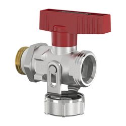Flamco KFE-Kugelhahn Durchgang, silikonfrei G 1/2" Außengewinde PN 16 Messing vernickelt... FLAMCO-F10657 4013852259089 (Abb. 1)