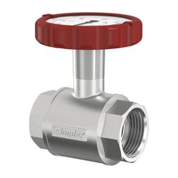 Flamco Kugelhahn mit Thermometergriff, rot DN 32 G1 1/4i PN 16 Messing vernickelt... FLAMCO-F10126 4013852201439 (Abb. 1)