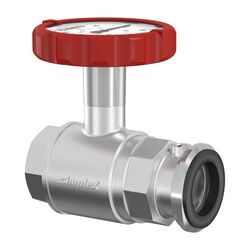 Flamco Pumpen-Kugelhahn mit Thermometergriff rot, mit Schwerkraftbremse DN 25 G 1" Innen... FLAMCO-F10135 4013852201606 (Abb. 1)