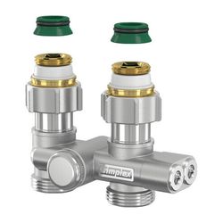 Flamco Einrohr-Umlenkstück Durchgang mit Absperrung G 3/4" Innengewinde x G 3/4" Außenge... FLAMCO-F10465 4013852268258 (Abb. 1)