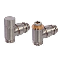 Flamco Design Thermostat-Ventil-Set Eck D3804 G 1/2" Außengewinde x G 3/4" Außengewind... FLAMCO-C3804334 3430650261594 (Abb. 1)