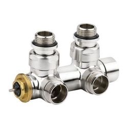 Flamco Design Ventilhahnblock Eck 738C G 1/2" Außengewinde x G 3/4" Außengewinde Euroko... FLAMCO-C738015 3430650448285 (Abb. 1)