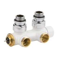 Flamco Design Ventilhahnblock Eck 738W G 1/2" Außengewinde x G 3/4" Außengewinde Euroko... FLAMCO-C738025 3430650448292 (Abb. 1)