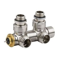 Flamco Design Ventilhahnblock Eck 738S G 1/2" Außengewinde x G 3/4" Außengewinde Euroko... FLAMCO-C738035 3430650448308 (Abb. 1)