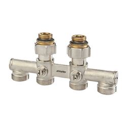 Flamco 4-fach-Hahnblock D1 Durchgang G 3/4" Innengewinde x G 3/4" Außengewinde Messing v... FLAMCO-F10058 4013852237810 (Abb. 1)