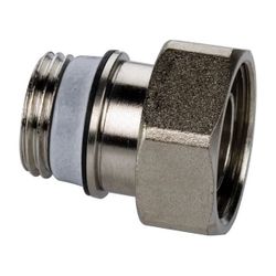Flamco Verschraubung G 1/2" Außengewinde x G 3/4" Innengewinde Eurokonus Messing vernick... FLAMCO-F10318 4013852203563 (Abb. 1)