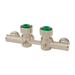 Flamco 4-fach-Hahnblock E2 Eck G 3/4" Innengewinde x G 3/4" Außengewinde Messing vernick... FLAMCO-F10449 4013852263864 (Abb. 1)
