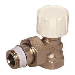 Flamco Thermostatventil Eck kurz DN 15 mit Voreinstellung, Rp 1/2" x G 1/2" Außengewinde... FLAMCO-F34012 4013852270343 (Abb. 1)