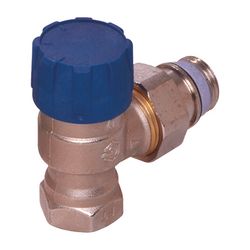 Flamco Thermostatventil Eck DN 15 erweiterter Kv, Rp 1/2" x G 1/2" Außengewinde, M30x1,5... FLAMCO-F34022 4013852270466 (Abb. 1)