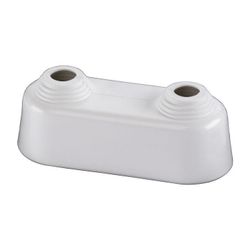 Flamco Doppelrosette hoch 10-22mm x Achsabstand 35mm Kunststoff, Weiß... FLAMCO-F44201 4013852216792 (Abb. 1)