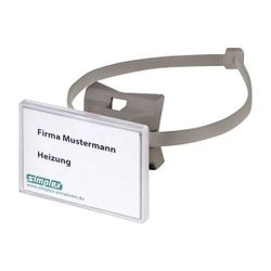 Flamco Schilderhalter QUICK 70x50,8mm für Rohre bis D200mm, Kunststoff, Grau... FLAMCO-F55022 4013852245877 (Abb. 1)