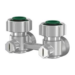 Flamco Exclusiv Eck Hahnblock E2/50 G 3/4" Innengewinde x G 3/4" Außengewinde Messing ve... FLAMCO-F10016 4013852200463 (Abb. 1)