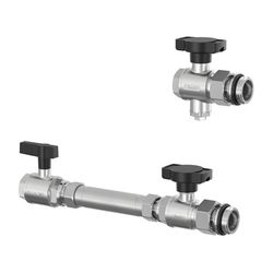 Flamco WM-Zähler-Anbauset Universal waagrecht DN 20 G 3/4" Innengewinde x G 1" Außengewi... FLAMCO-F14030 4013852213913 (Abb. 1)
